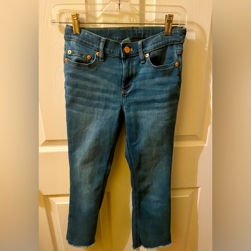 JCrew Crewcuts raw edge denim pants sz 10